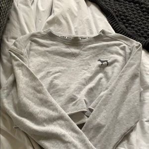 victoria secret pink cropped sweater